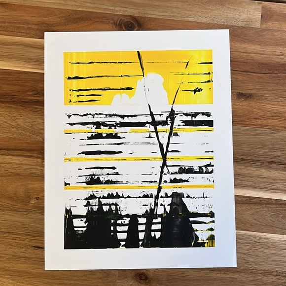 Original Abstract Painting "Western" 11x14 on Yupo Paper - Picture 2 of 11